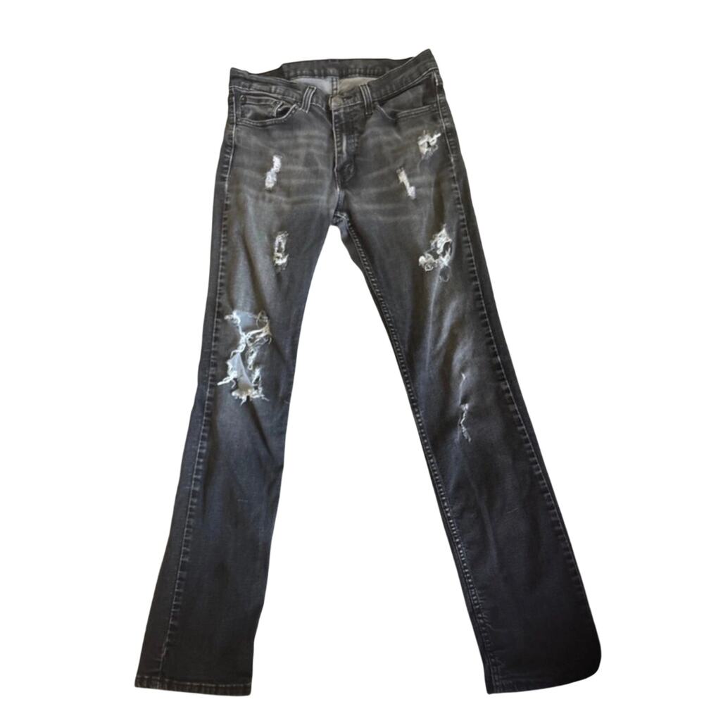 Levi's Men's Distressed Black Jeans